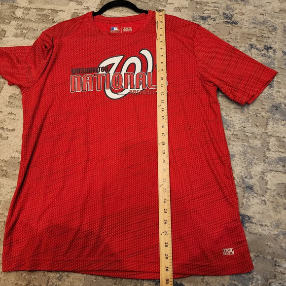 Washington Nationals MLB TX3 Cool Performance Red Crewneck Raglan Tee Size XL - Picture 8 of 10